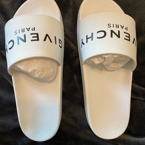 Givenchcy white slides authentic
